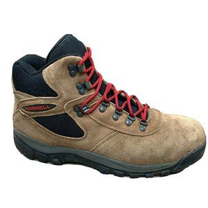 Merrell Men WEAR THEM OUT Mid Hiking Trekking Boot Eagle Brown Suede Size 14 M